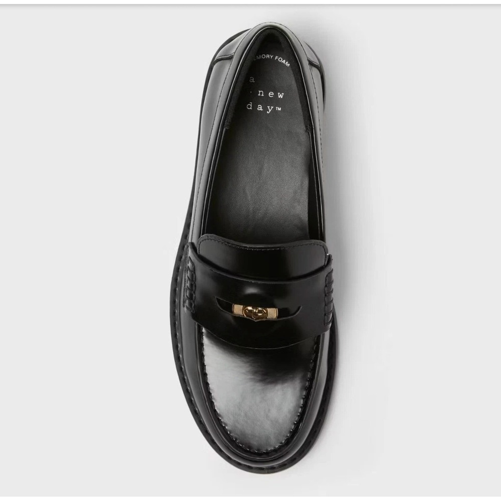 Black Penny Loafers A New Day Phyllis Women's Size 9.5